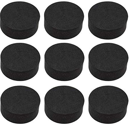 The Lord of the Tools 50Pcs Invisible Round Flower Pot Feet Mats EVA Plant Risers 30x11mm Black Multifunctional Non-Slip Pads with Single-Sided Adhesive