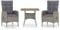 vidaXL Akazienholz Gartenmöbel 3-TLG. Sitzgruppe Gartengarnitur Gartenset Sitzgarnitur Esstisch Gartentisch Gartensessel Sessel Poly Rattan Grau