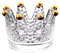 1PC Clear Crown Ring Holder Glass Jewelry Holder Ring Holder Wedding Rings Bracelets Earring Necklace Display Holder Stand Home Room Decor Dish Organizer for Girls Women Wedding Birthdays Xmas