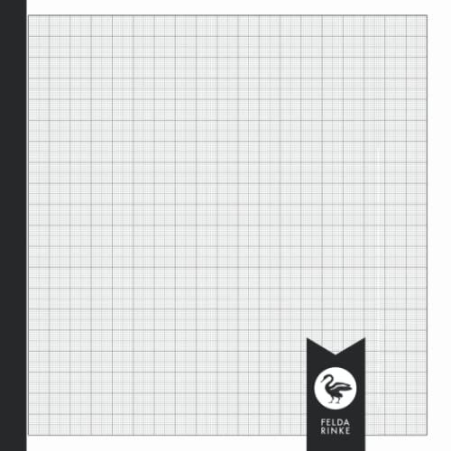 Millimeterpapier Quadratisch 21.5 x 21.5cm: 110 Seiten - 55 Blatt doppelseitiges Millimeterpapier | Grau | Buch | Heft | Notizbuch