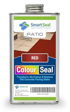 Patio ColourSeal - Colour & Restore Old Concrete Paving Slabs, Durable Paint & Sealer - Easy to Apply, Protective Concrete Sealer (Red - 150 ml sample)