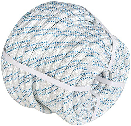 58In x 150FT Durable Arborist Bull Rope Double Braid Polyester Braided Rope Rigging Hoisting Line High Strength Tree Rope for Rigging, Swing