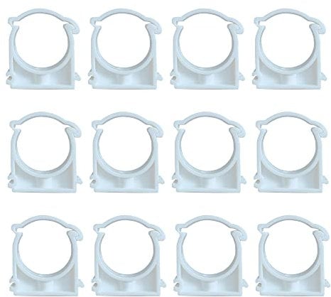 HLIWS 12 Stücke Innendurchmesser 40mm schlauchschellen pool,Plastik Befestigungsschelle,Schlauchklemmen Einzeldurchmesser,für Pool,Teich