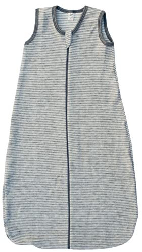 Lilano, Baby Fleece Schlafsack Ohne Arm, 100% Merinowolle (Grau Natur, 90 cm)