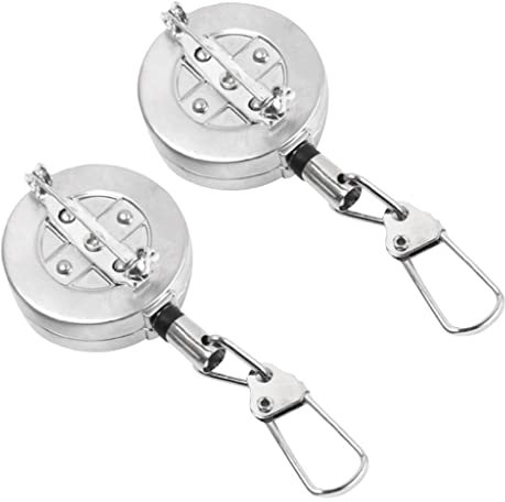 Harilla 2x Hardy Retractor Fly Fishing Zinger Clip Snap Hook Pin on