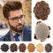Originea Toupet Menschliches Haar Männer Lace Up Perücke Breathable Lace Up 100% Brasilianisches Menschliches Haar, Natürliche Haarlinie 8x10 Zoll Männer Lace Up Perücke 4# Mittelbraun