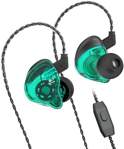 keephifi CCZ Melody In-Ear-Kopfhörer, leichte Kopfhörer, kabelgebundene Ohrhörer, 1BA+1DD, HiFi, IEM, dynamischer Hybrid-Dual-Treiber, In-Ear-Monitor, abnehmbares 2-poliges Kabel
