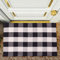 RAJRANG Baumwollteppich schwarz-weiß kariert Buffalo Plaid Läufer für Bauernhaus Dekor Eingangsbereich Küche Flur 61 x 130 cm