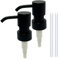 Lot de 2 pompes à savon de rechange, distributeurs de savon pour salle de bain, bouteilles rondes de 28 mm, antirouille et anti-fuite pour bouteille de savon (noir mat)