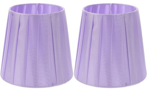 DOITOOL Pcs Bedside Lamp Shade Replacement Lilac Small Light Cover for Table Lamp