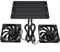 HEIBTENY Solar Ventilator 12V 10W Rohrventilator Wasserdichter Dual-Abluftventilator Solar Abluftventilator Elektrischer Ventilator Mit Schutznetz Tragbarer Badlüfter Für Camping Gewächshaus