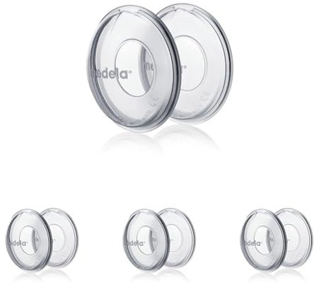 Medela Milk Collection Shells - BPA-, Made from Soft, Flexible Silicone, Includes 2 Shells (Pack of 4)