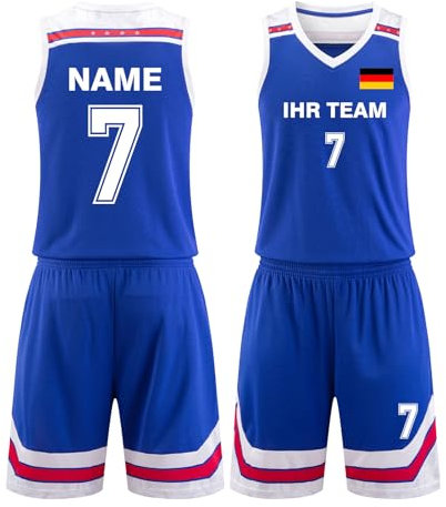 LAIFU Benutzerdefinierte Basketballtrikots – Personalisieren Sie Ihren eigenen Namen und Ihr Teamlogo für das Basketball-Uniform-Set für Männer, Jungen
