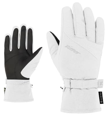 Ziener Damen Klaire Ski-Handschuhe/Wintersport | Gore-Tex, sehr warm, White Fog, 7,5