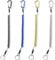 JEYORZY 4 Stück Anti-Lost Spiral Sicherheits Seil, Spiral Schlüsselanhänger, Elastisch Angeln Lanyards Spiral Schlüsselband Spiralkabel mit Karabiner, Angeln Lanyard Spiralkabel Angeln Lanyard