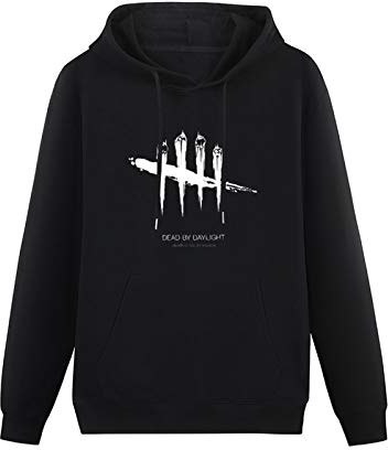 JIEERYIN Dead by Daylight The Black and White Striped Creator Make Your Own Hoodies Pullover Long Sleeve Sweatshirts Black 3XL