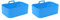 Qukaim Pot en silicone Potfor Ninja DZ201 Foodi 8QT Dual Fryer Liner avec brosse et clip Accessoires de cuisson Bleu 19,5 x 12,7 x 7 cm