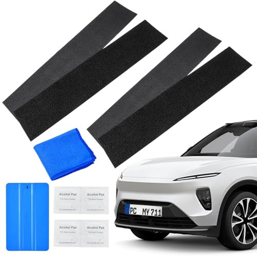 Qaestuan 2 Stück Klett Kennzeichenhalter Rahmenlos, Kennzeichenhalter Klett, Wetterfestes Nummernschildhalter, Auto Kfz Kennzeichen Selbstklebend, Kennzeichen Klett für Standardkennzeichen