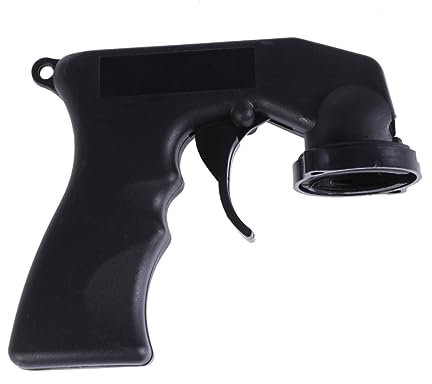 HOUDERCO Portable Plastic Aerosol Spray Gun Adapter, Black Handle Paint Sprayer for Automotive Use, Compatible Aerosol Cans for Efficient Car Painting