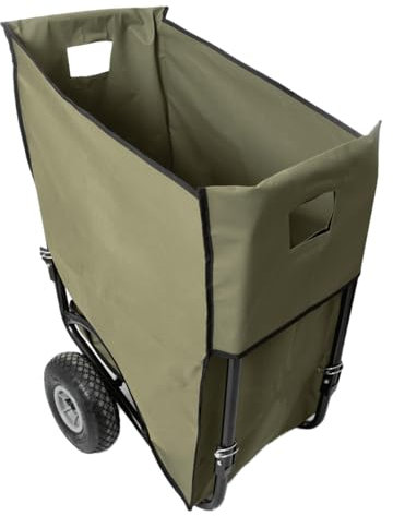 Lehman's Faltbare Schubkarre Kaminholzwagen, stabile Schubkarre für Hofreinigung, Holztransport und Outdoor-Aufgaben, zusammenklappbar für einfache Lagerung