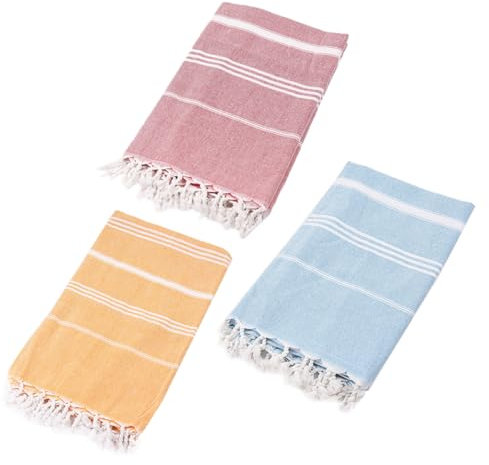 Happyyami Strandtuch Mit Quaste Und Streifenmuster Für Badezimmer Und Pool Schnelltrocknendes Badetuch Aus Hochwertigen Materialien Sanft Und Saugfähig Für Reisen Und Strand