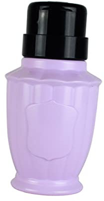 VALICLUD Nagellackentferner Flasche aus Hartplastik Pumpflasche für Alkohol und Make Up für Präzise Flüssigkeitsabgabe Wattebausch und Bürsten