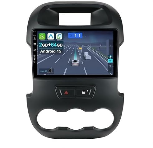 KECONSING 9 Android 14 Autoradio für Ford Ranger 2011-2016-mit Wireless Apple CarPlay|Android Auto|Mirror Link|GPS Navigation|Bluetooth 5.0|WiFi |USB|Navi|FM+Rückfahrkamera