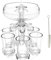 Ressm Distributeur de vin liqueur 6 shots avec 6 verres à vin, whisky, bière, distributeur de boissons pour fêtes
