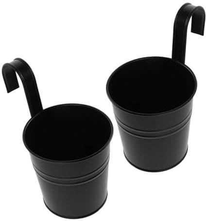 ifundom 2 Piezas Macetas Colgantes de Metal de Hierro Ganchos Desmontables para Decoración de Jardín y Plantas Suculentas Diseño Rústico y Duradero Interior y Exterior