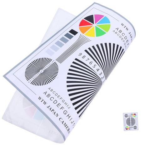 Camera Lens Focus Test Chart Colour Calibration Card for Cctv | Paper Sheet, Outdoor Use, Monitoring Systems, Sturdy Design, Versatile Application