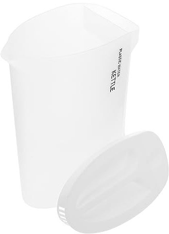 PEPLAYTAL Jarra de Agua Grande con Tapa Recipiente Transparente para Bebidas Frías Cerveza y Té Helado Duradera y para Uso Doméstico