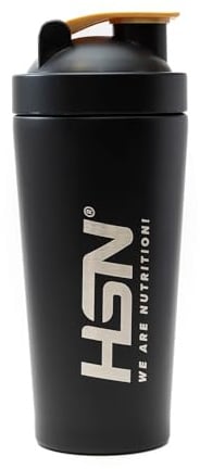 HSN Shaker We Are Nutrition! Acero Inoxidable | 739ml | Negro | Vaso Mezclador con Óptimo Sistema de Mezclado en la Tapa (BPA Free) | Cierre Anti-Fugas | Sin Olores | Fácil Limpieza