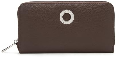 Mandarina Duck Geldbörse Mellow Leather Zip Around Wallet Espresso Dunkelbraun