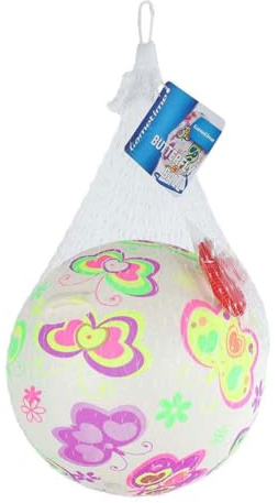 Van Manen Ball mit Schmetterlingen am Seil - buntes Spielzeug für draußen, 21cm