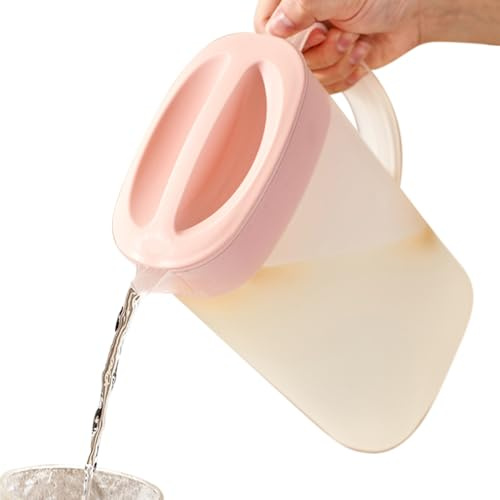 Beverage Container - Fridge Door Jug | 2500ml - Cold Resistant Water Container Slim Carafe for Fridge Shelf and Cold Drinks