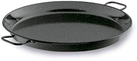 LACOR 60161 - Poêle à paella émaillée, Noir, 60 cm