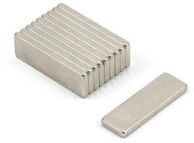 Ultrahoher Leistung N52 Neodym Magnet - 25mm x 8mm x 2mm Dick - 3kg Zug - Pack von 10