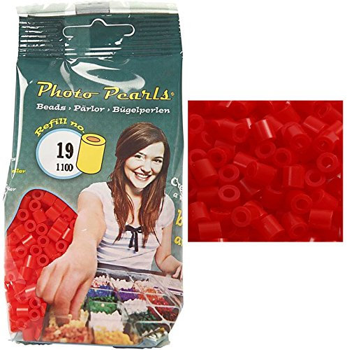 Nabbi Bügelperlen 5 mm, 1100 Stück, Rot