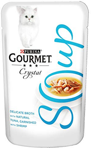 Gourmet Suppen Erwachsene Katze Mit Thunfisch, Garnelen & Felchen Beutel 40G