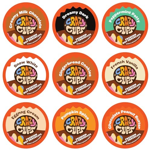 Crazy Cups Lot de tasses de chocolat chaud pour brasseurs Keurig K Cup 50 Count