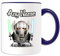 Taza personalizable con diseño de personaje de película de pingüino, opciones de color, cualquier nombre/mensaje en tu único, película de disfraces, superhéroe, Star Wars, espada láser Jedi
