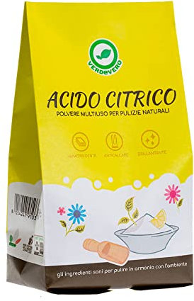 Verdevero Acido Citrico Anidro Puro 1Kg - In Polvere per pulizie