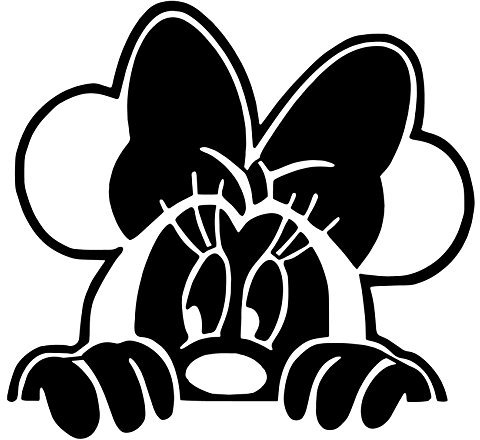 Adesivo a tema Minnie nero