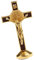 Metall Kruzifix mit Jesus auf Kreuz Figur Statue für Haus oder Auto, 90 x 45 x 25 mm - Gold