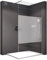 BERNSTEIN Duschwand 140x200cm ESG Glas 10mm Walk-In Duschabtrennung EX101 Milchglas Streifen Glas-Duschwand Dusche Duschtrennwand