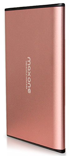 Maxone Externe Festplatte tragbare 1TB-2,5Zoll USB 3.0 Backups HDD Tragbare für TV,PC,Mac,MacBook, Chromebook, Wii u, Laptop,Desktop,Windows (1TB, Pink)