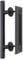 CCJH 24cm Tirador de puerta corredera negro manija puerta corrediza del granero