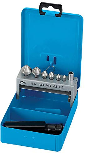 SERIE DI SVASATORI CON GAMBO ESAGONALE, MANICO E PROLUNGA MAGNETICA 8 PZ. 3 TAGLIENTI A 90° FERVI S026/06-20SM