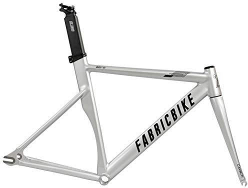 FabricBike AERO - Fixed Gear Fahrrad Rahmen, Single Speed Fixie Fahrrad Rahmen, Aluminium Rahmen und Carbon-Gabel, 5 Farben, 3 Größen, 2,145 kg (Größe M) (Space Grey & Black, L-58cm)