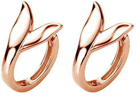 Mermail Tail Creolen für Damen Mädchen 925 Sterling Silber Knorpel Ohrringe Kleine Huggie Creolen